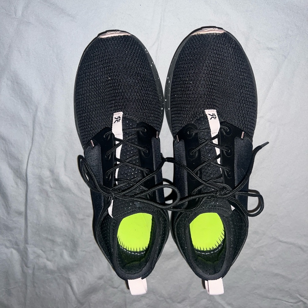 Kuru women Black Athletic Sneakers with Neon Accents
